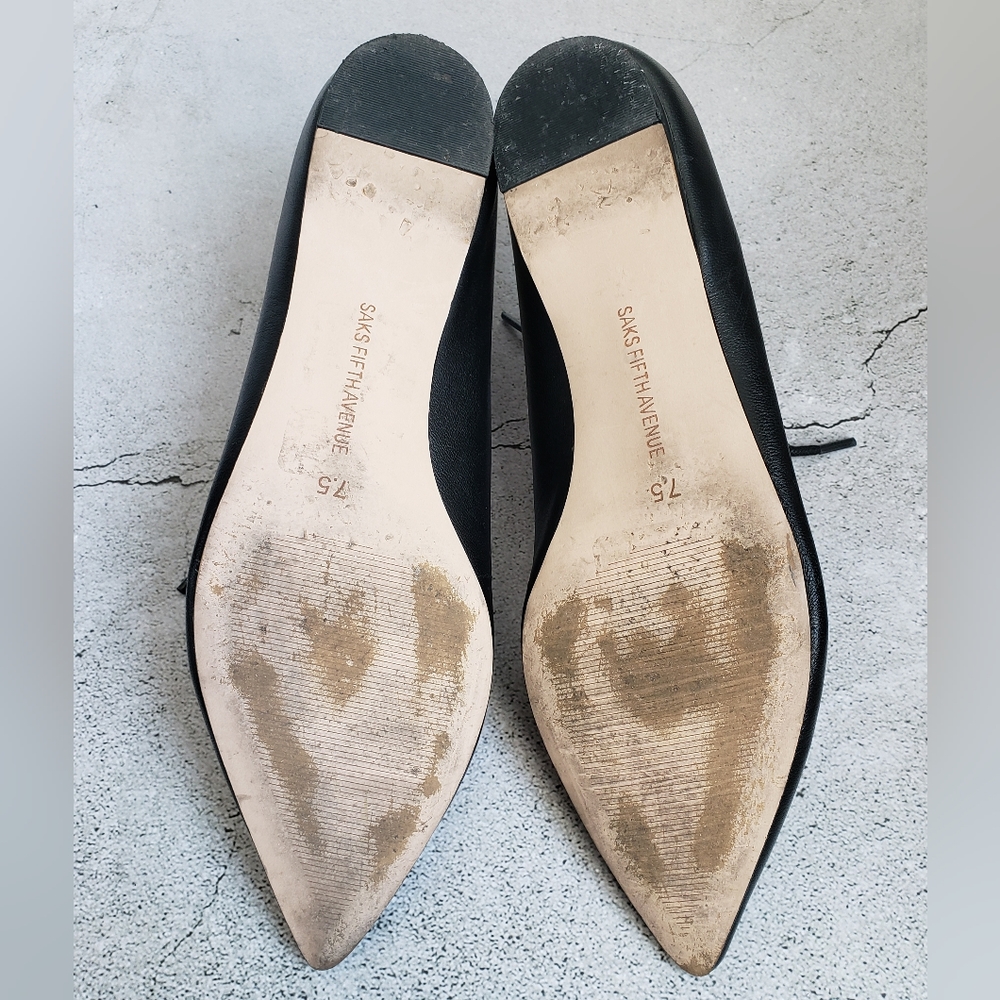 Saks Fifth Avenue Estyn-S Lace Up Flats - Sz 7.5 - Picture 7 of 12